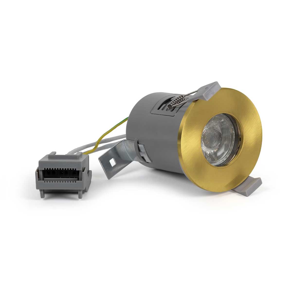 Brushed Gold GU10 Fire Rated IP65 Dimmable Downlight