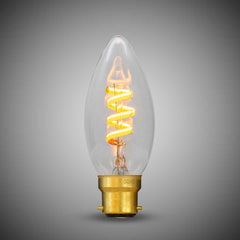 3W CANDLE C35 Dim to warm B22 Clear LED Bulb