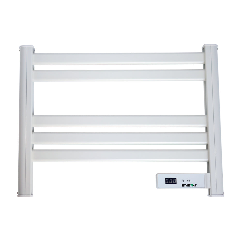 Infrared Heated Towel Rail with Timer & LED Display (White)