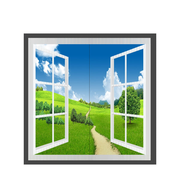 Window Style Grassland Scene LED Panel Panel Light 6000k (2 Pack)