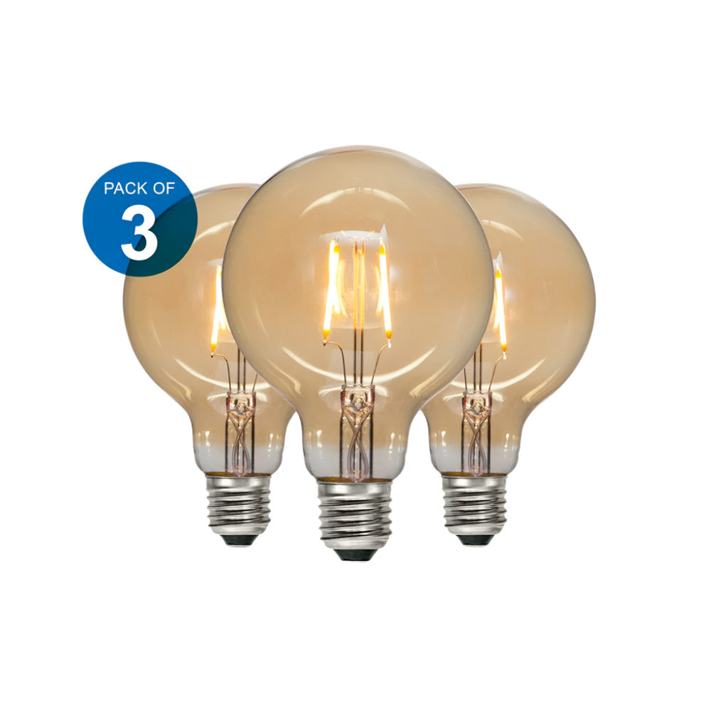 8.5W Smart Dimmable WiFi Filament Bulb E27, CCT (Pack of 3)