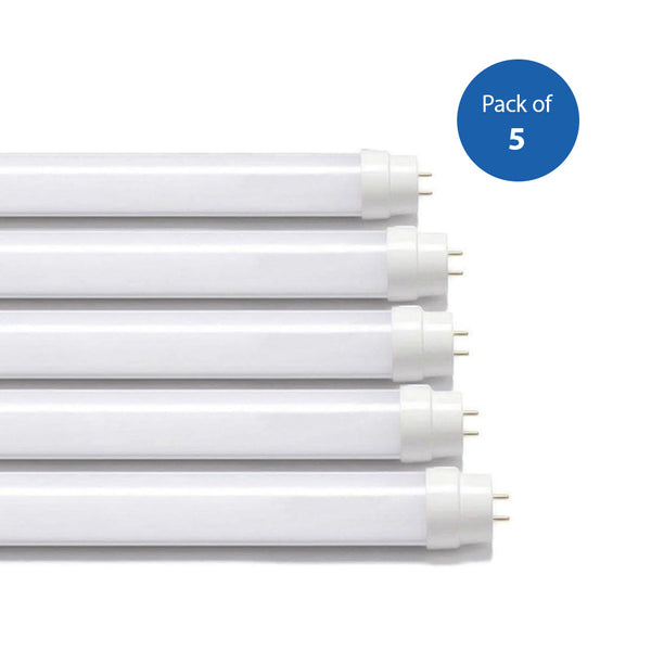 9W T8 LED Nano Plastic Tube 60cms 4000K (Pack of 5)