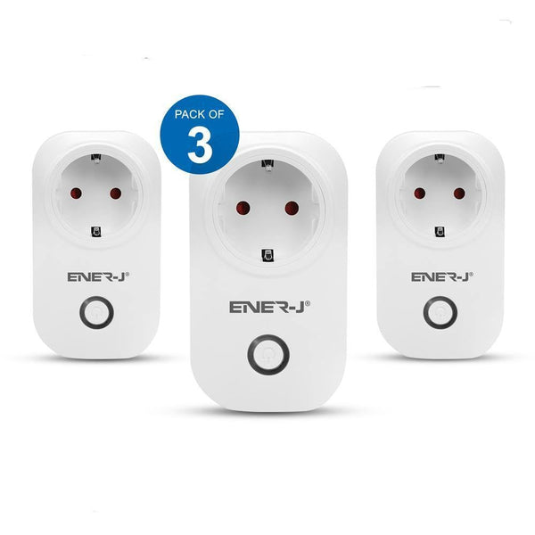 Pack of 3 Wi-Fi Smart Plug EU Outlet with Energy Monitoring, Works with Amazon Alexa & Google Home