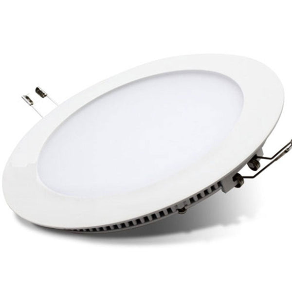 24W LED Round Recessed Ceiling Flat Panel Down Light Ultra Slim Lamp Cool White 4000K, 280mm Diameter