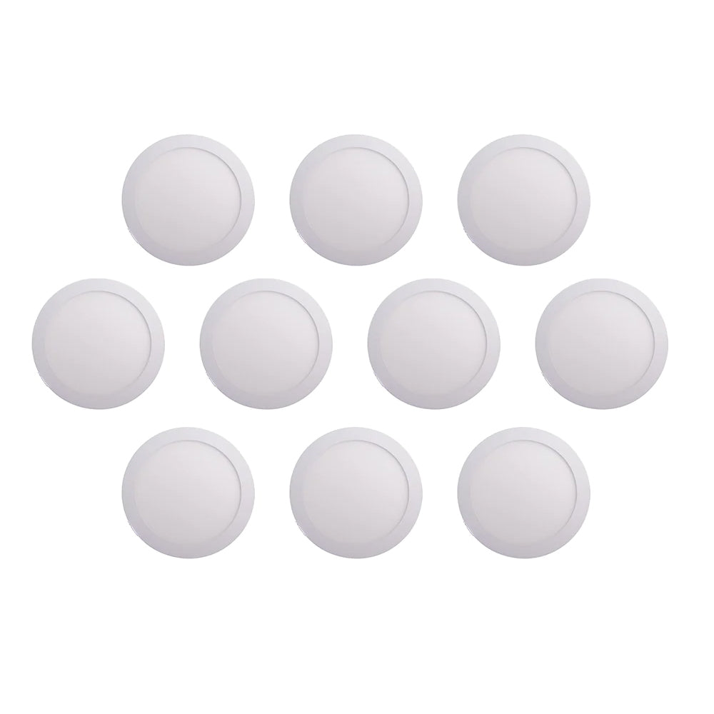 18W Recessed Round LED Downlight Mini Panel 220mm Diameter (Pack of 10)