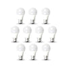 10 Pack - 9W A60 B22 LED Light Bulb 6000K Non-Dimmable