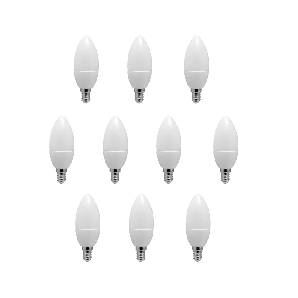 10 Pack - 4W C37 E14 Small Edison Screw Candle LED Light Bulb 3000K Non-Dimmable