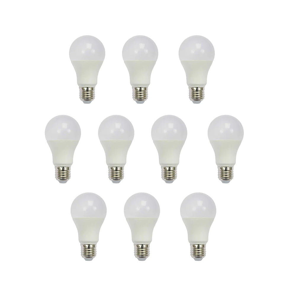 10 Pack - 10W A60 E27 LED Light Bulb 6000K Non-Dimmable