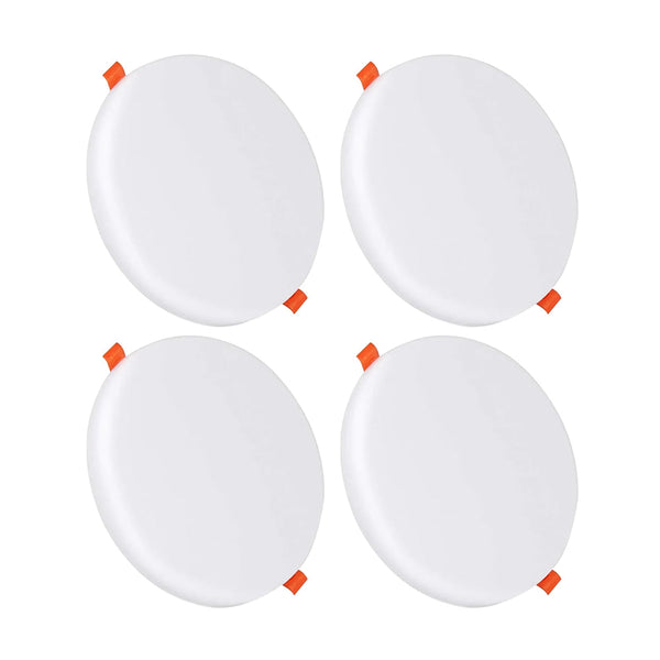 18W Frameless Recessed-Surface Super LED Panel Downlights 105mm, Round Pack of 4