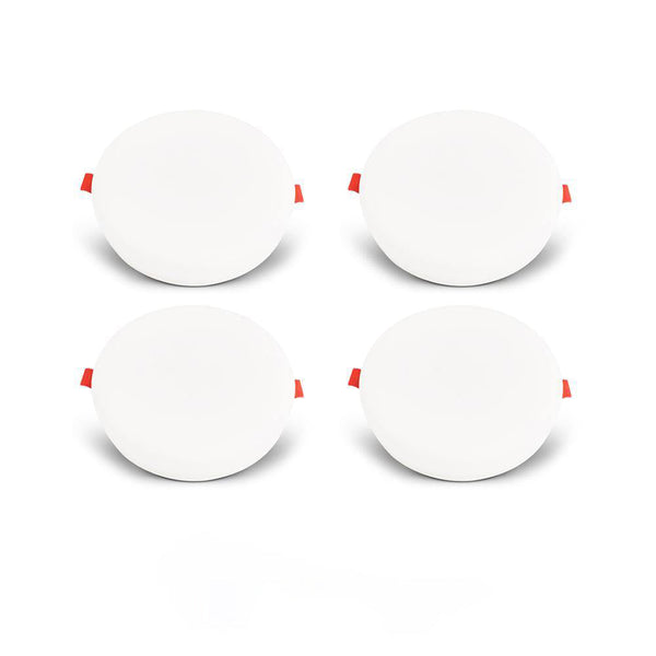 24W Frameless Recessed-Surface Super LED Panel Downlights, 105mm, Round Pack of 4