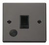 Black Nickel - Black Inserts Black Nickel 1 Gang 20A DP Switch With Flex - Black Trim