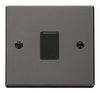 Black Nickel - Black Inserts Black Nickel 1 Gang 20A DP Switch - Black Trim