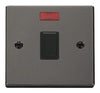 Black Nickel - Black Inserts Black Nickel 1 Gang 20A DP Switch With Neon - Black Trim