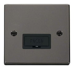 Black Nickel - Black Inserts Black Nickel 13A Fused Connection Unit - Black Trim