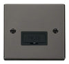 Black Nickel - Black Inserts Black Nickel 13A Fused Connection Unit - Black Trim