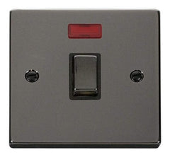 Black Nickel - Black Inserts Black Nickel 1 Gang 20A Ingot DP Switch With Neon - Black Trim