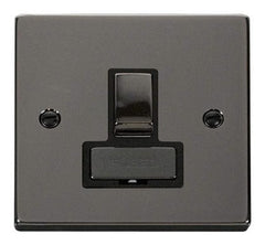 Black Nickel - Black Inserts Black Nickel 13A Fused Ingot Connection Unit Switched - Black Trim