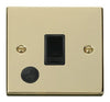 Polished Brass - Black Inserts Polished Brass 1 Gang 20A DP Switch With Flex - Black Trim