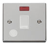 Polished Chrome - White Inserts Polished Chrome 1 Gang 20A DP Switch With Flex With Neon - White Trim