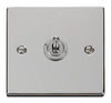 Polished Chrome - White Inserts Polished Chrome 1 Gang 2 Way 10AX Toggle Light Switch