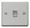 Polished Chrome - White Inserts Polished Chrome 1 Gang 20A Ingot DP Switch - White Trim