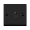 Matt Black - Black Inserts Matt Black 1 Gang 2 Way LED 100W Trailing Edge Dimmer Light Switch