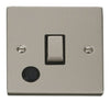 Pearl Nickel - Black Inserts Pearl Nickel 1 Gang 20A Ingot DP Switch With Flex - Black Trim