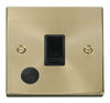 Satin Brass - Black Inserts Satin Brass 1 Gang 20A DP Switch With Flex - Black Trim