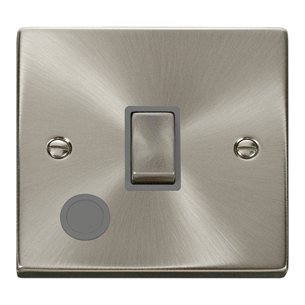 Satin Chrome - Black Inserts Satin Chrome 1 Gang 20A Ingot DP Switch With Flex - Black Trim