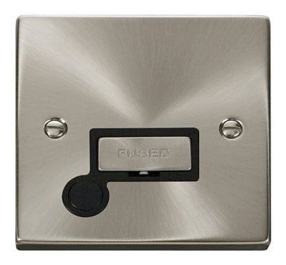 Satin Chrome - Black Inserts Satin Chrome 13A Fused Ingot Connection Unit With Flex - Black Trim