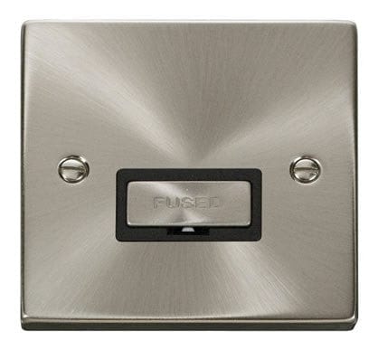 Satin Chrome - Black Inserts Satin Chrome 13A Fused Ingot Connection Unit - Black Trim