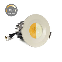 Cream CCT Dim To Warm Fire Rated LED Dimmable 10W IP65 Downlight