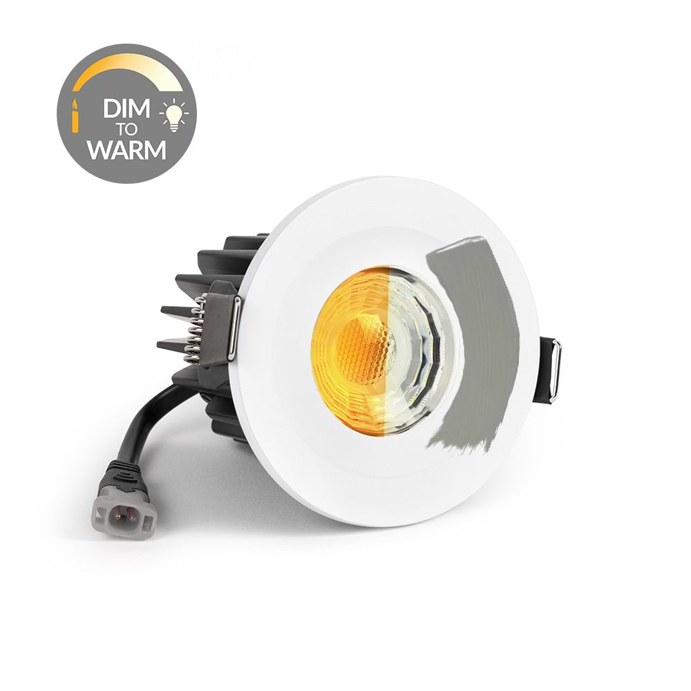 Primed Paintable CCT Dim To Warm Fire Rated LED Dimmable 10W IP65 Downlight