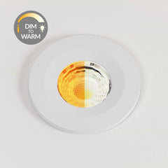 White CCT Dim To Warm Fire Rated LED Dimmable 10W IP65 Downlight